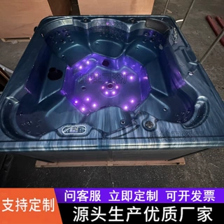 户外冲浪按摩浴盆室内智能SPA大泡池别墅温泉澡盆恒温亚克力浴缸