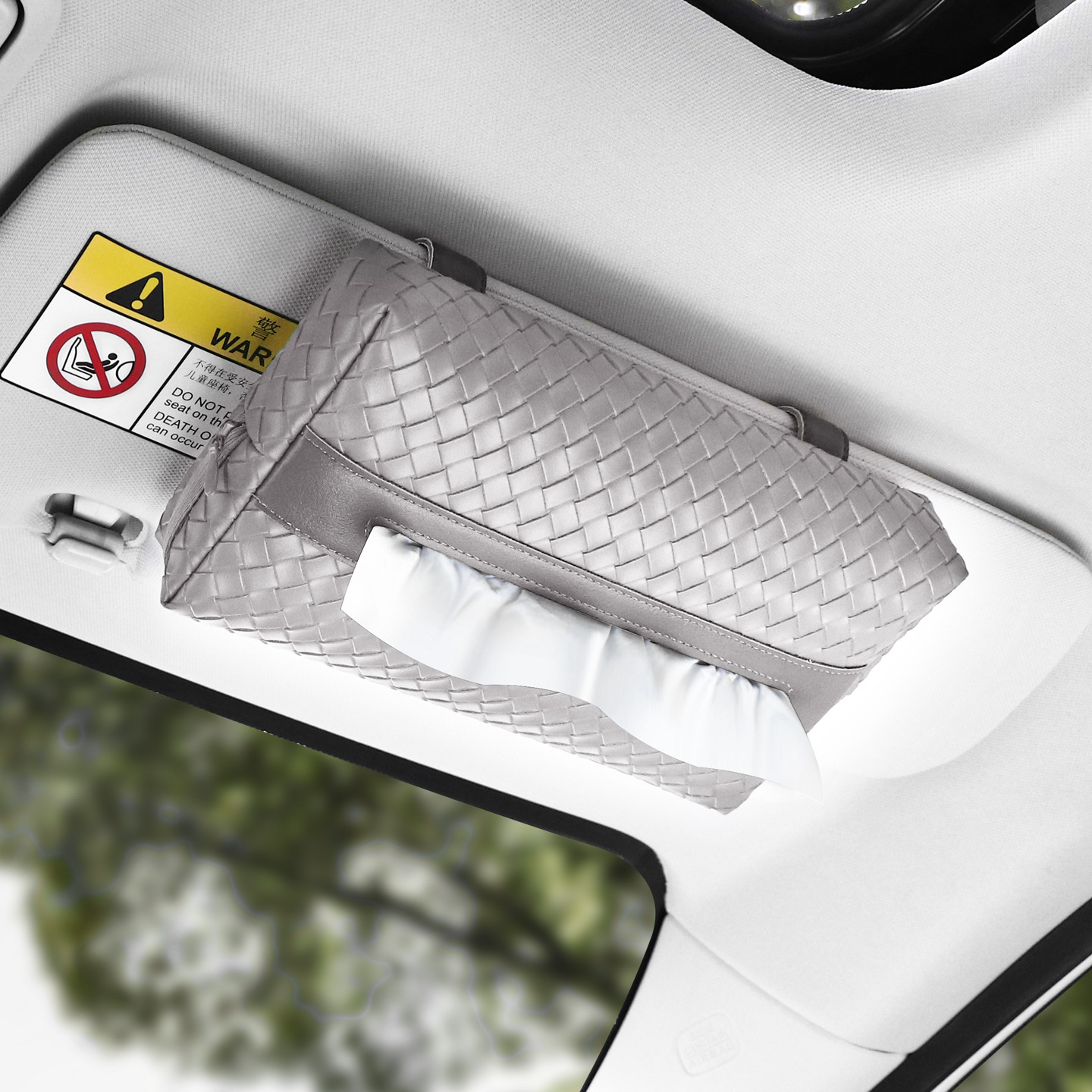 KAKTUS – Car tissue box/set Tissue Box Glasses - sun-visor-tissue-box-gray