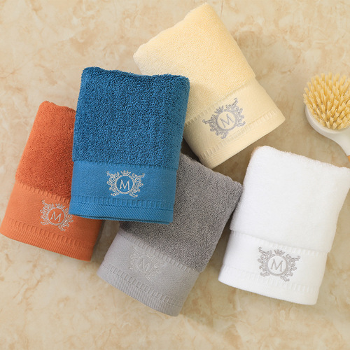 Five-star hotel square towel, cotton household face towel, square hand towel, embroidered advertising logo