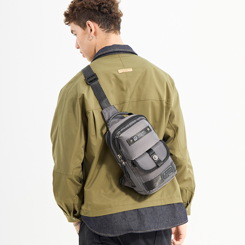 Wepower nuevo hombre deportivo de bicicleta mochila de hombro casual al aire libre mochila de brazo inclinado de gran capacidad bolso de pecho multifuncional