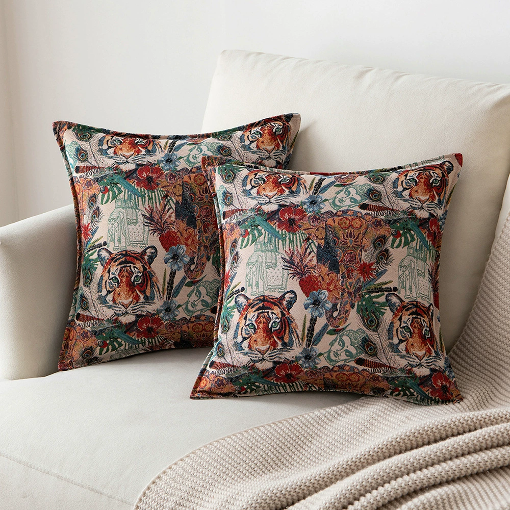 Decorative retro pillow / cushion, floral & patterned designs, sizes 30×50 cm and 45×45 cm