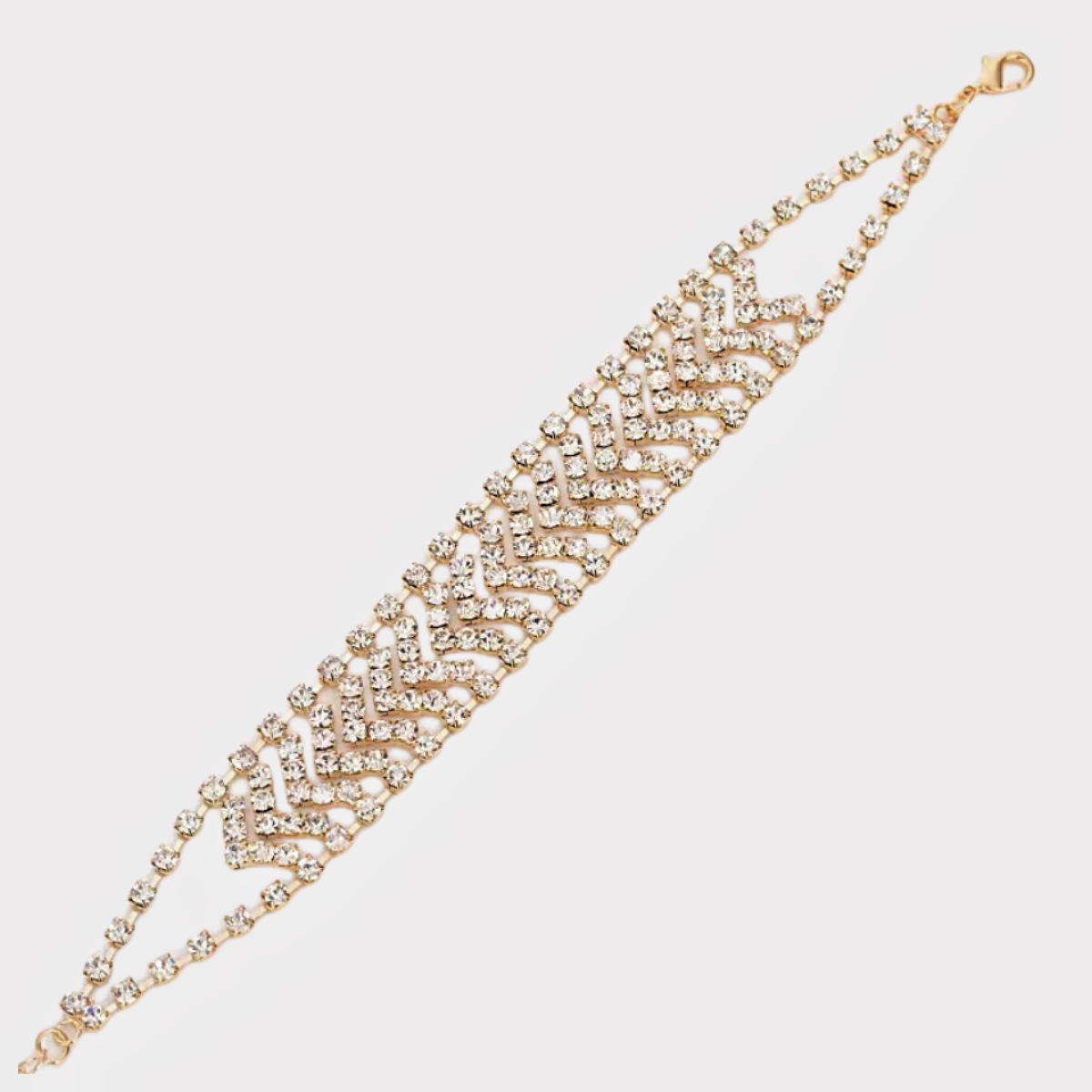 Pulsera de diamantes de múltiples hileras de moda europea y americana de alta gama elegante pulsera de diamantes de imitación de lujo simple pulsera fábrica al por mayor