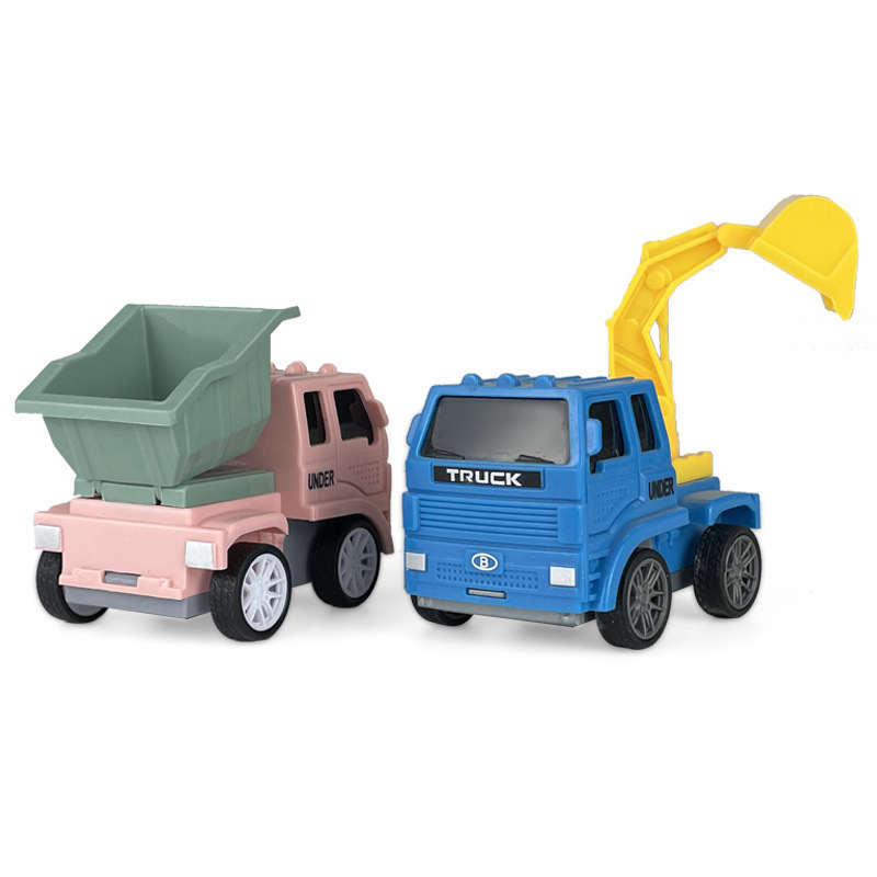 回力小工程车玩具套装儿童迷你挖掘机翻斗车搅拌车吊车玩具车批发