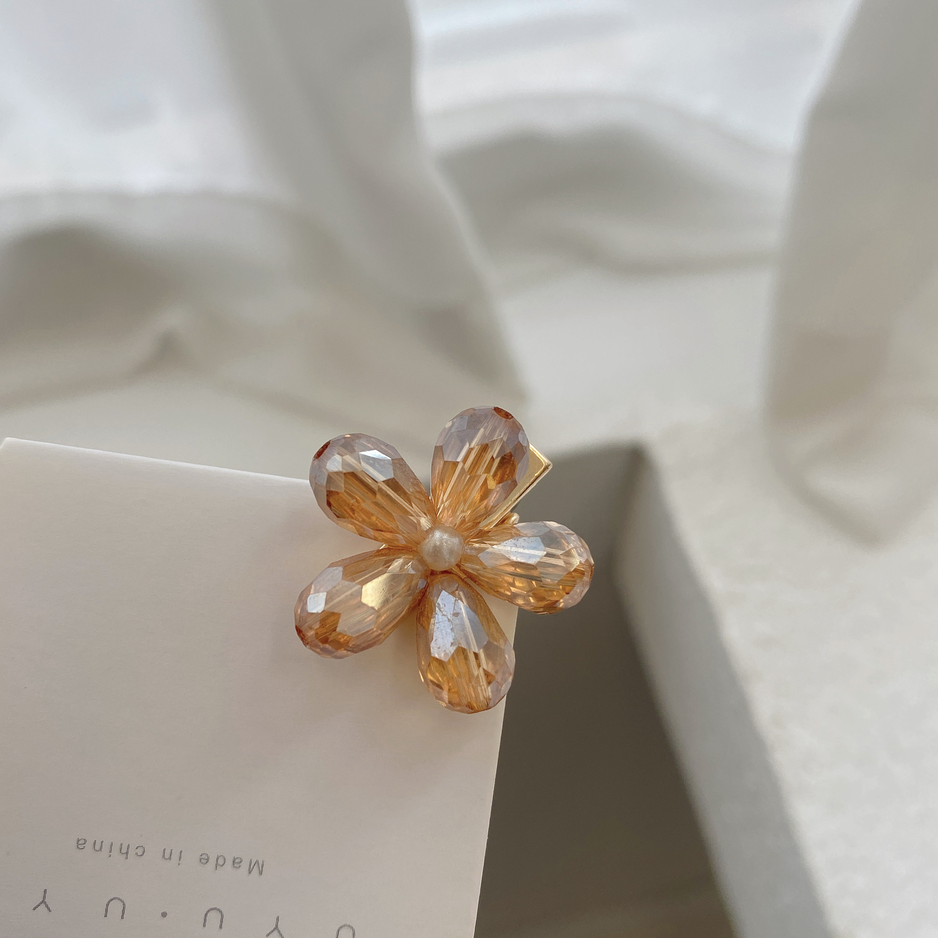 Pequeña flor de cristal-champán