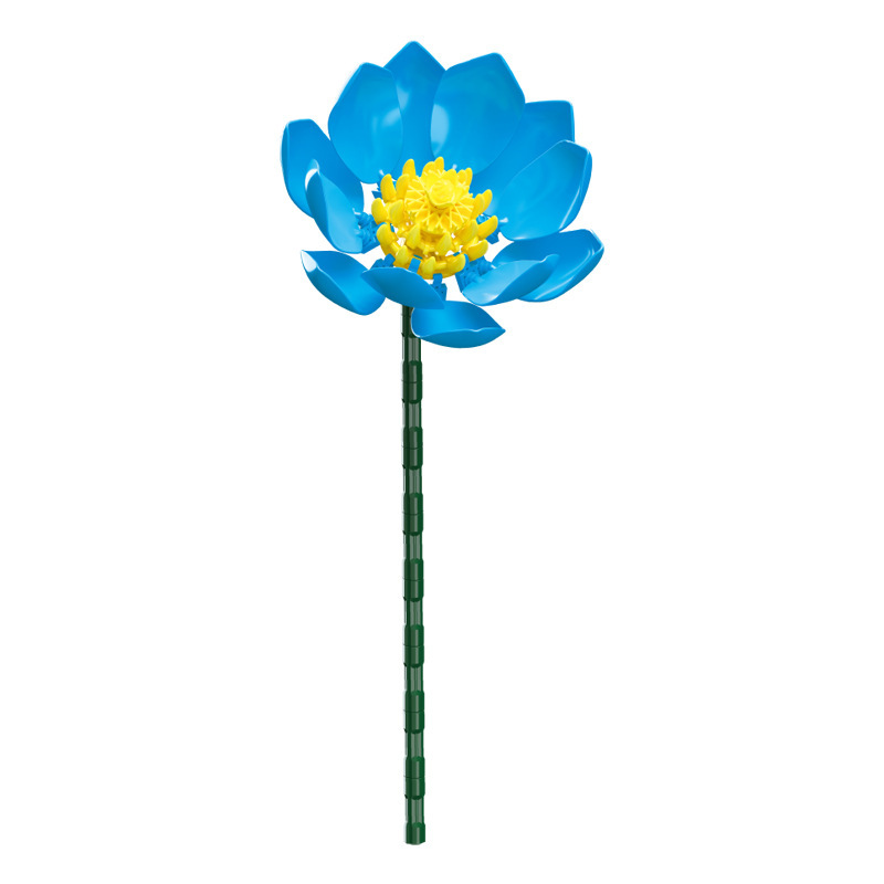 钻马积木花永生花束抱抱桶仿真花小颗粒积木DIY玩具七夕女生礼物|undefined