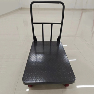 Bank armored vehicle four-wheel flatbed truck short-distance trolley storage and transportation moving trolley