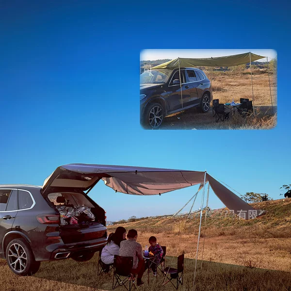 Factory direct supply car awning side awning outdoor camping car tail tent suv car side tent side tent canopy