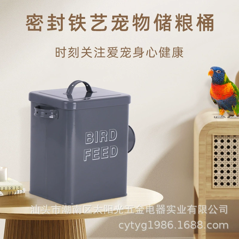 Источник, изготовленный по индивидуальному заказу, трансграничное Скандинавское ведро для хранения зерна для домашних животных, ведро для зерна для кошек, ведро для корма для птиц, ведро для зерна для собак, большая емкость, герметичная