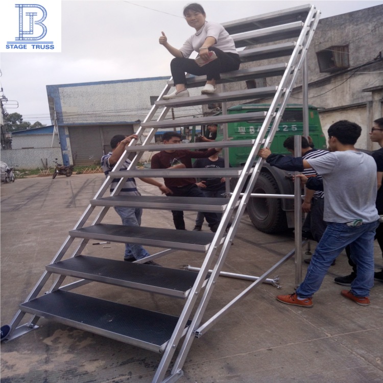 工厂直销铝合金舞台桁架设备 舞台配件 登高阶梯12步爬梯台阶批发