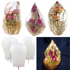 diy水晶滴膠樹脂寶石礦石切面手鐲架首飾托鏡面硅膠模具