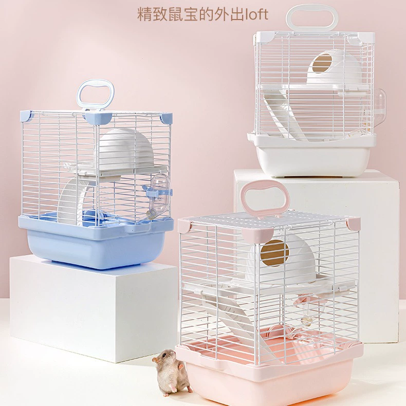 Клетка для хомяка и сахарного летучего мыши Kano Pet Supplies, 27 см, большой снежный замок, двухэтажная вилла, базовая клетка с платформой на втором этаже