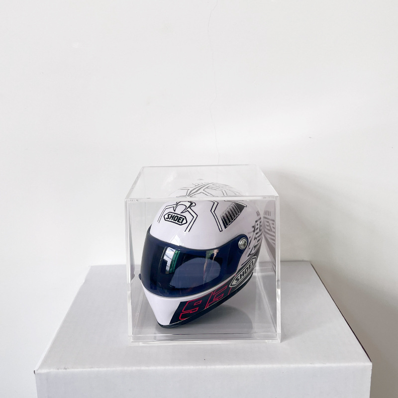 Motocicleta oso casco muñeca tensión oso gato afortunado motocicleta cola caja asiento trasero decoración modelo casco pequeño