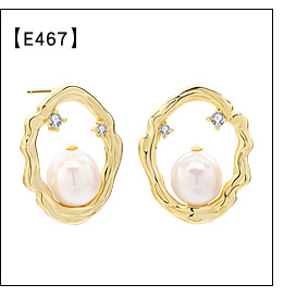 Conjunto de colar de pérolas minimalista com brincos e anel_voghion.com