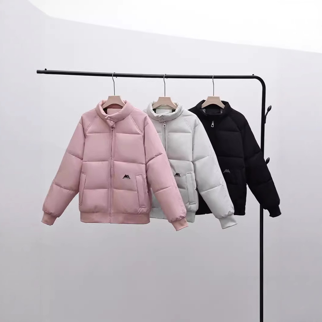 American retro algodón ropa de algodón mujer cuello corto suelto engrosado chaqueta caliente de invierno chaqueta