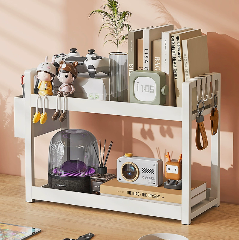 Desktop storage rack multi-layer bookshelf student desk storage rack office computer desk layered storage rack dormitory