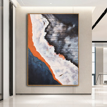 纯手绘抽象油画客厅现代简约肌理走廊大幅巨幅装饰画玄关壁画挂画