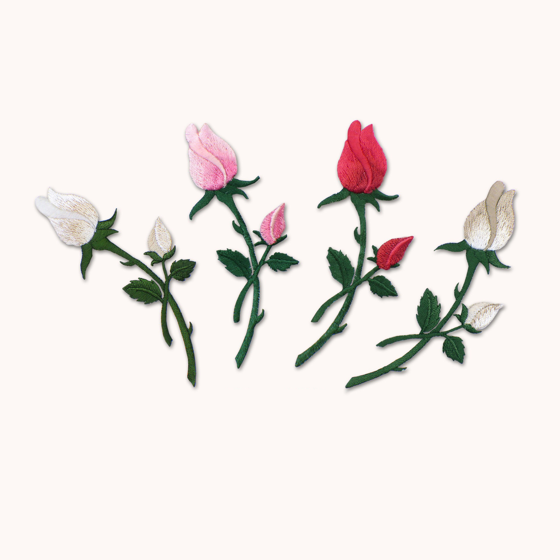 厂家销售 玫瑰花朵刺绣布贴服装DIY中国风服装辅料补丁贴厂家批发