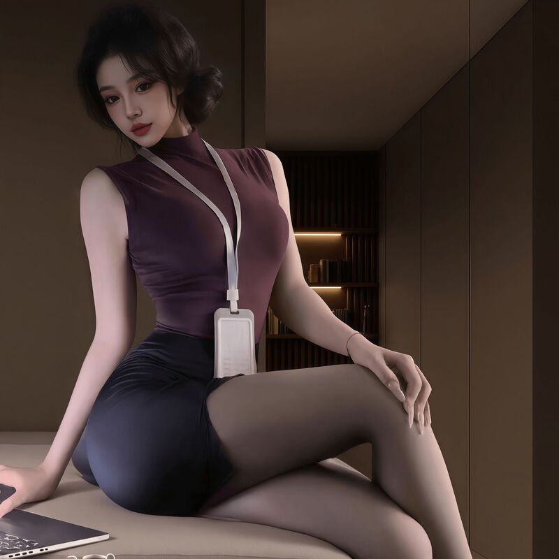 Slim-Fitting Sexy Intimates, Pure Lust Secretary Hip Skirt, Stewardess Uniform, Passionate Nightclub No-Take-Off Suit, Qqny Abstinence System