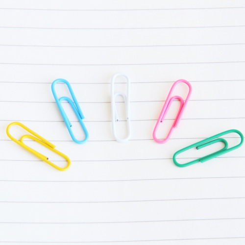 Deli Paperclip 0024 Colorful Creative Cute Paperclips Classified Storage of Financial Documents 100 Pieces/Box