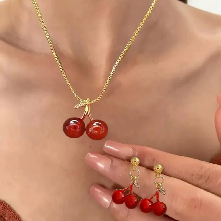 Креативные милые серьги, цепочка, набор, коробка, аксессуар, стиль высшего качества, стиль легкая роскошь