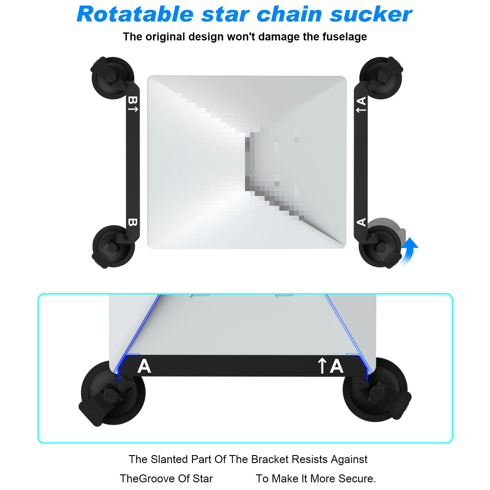 Cross-border applicable to Mini devices, car suction cup mount, magnetic mount for car interior sunroof and rear windshield