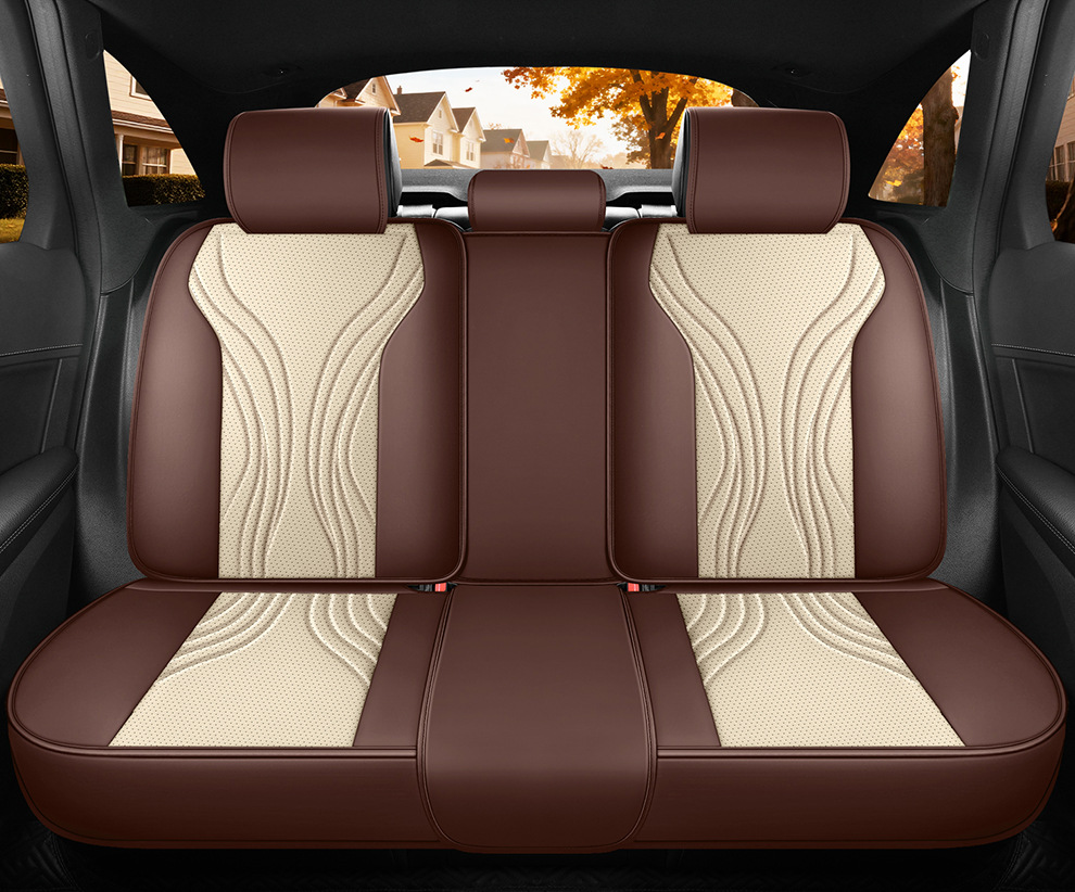 New foreign trade model Nappa leather car seat cushion wholesale, suitable for all seasons, perforated and breathable, full-cover car seat cushion and seat cover