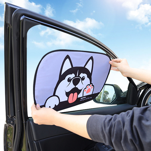 Summer glass electrostatic adsorbable sunshade, car curved sunscreen, car sunshade, car heat insulation curtain