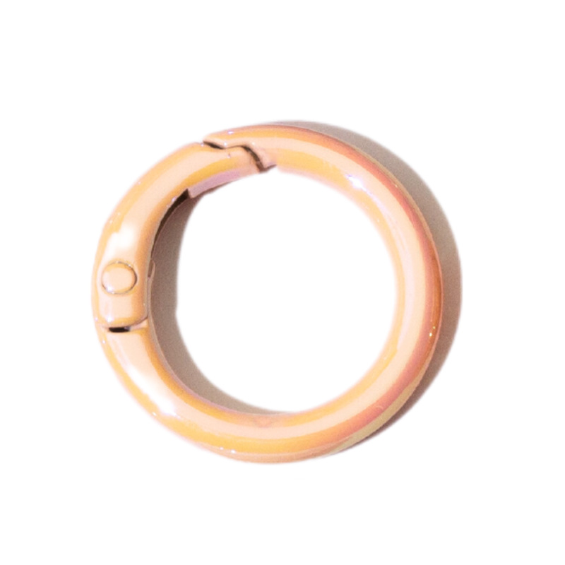 Color hebilla de resorte anillo de chapado uv anillo de división anillo de resorte llavero accesorios de bricolaje anillo de conexión de aleación