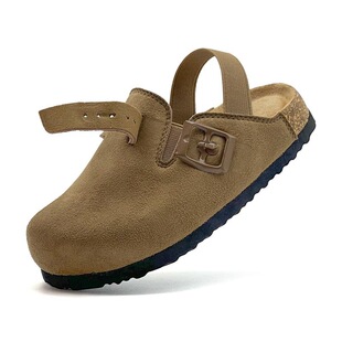 S 50657 Kids suede cork footbed clogs ��ͯܛľ�׽q�涴��Ь