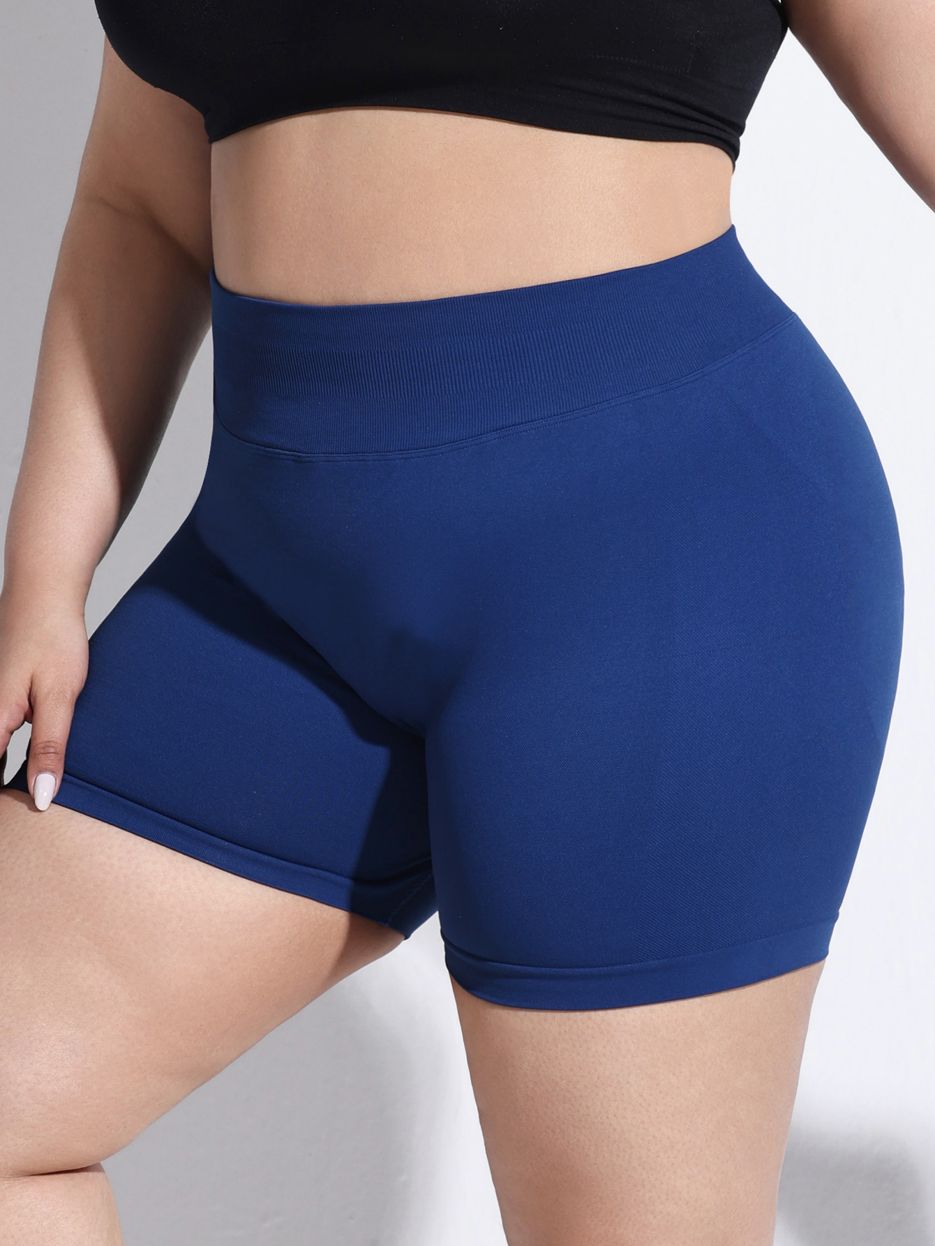 Nuevos pantalones cortos de cintura de tamaño grande sin costuras deportivos de miel de mel, mujeres que corren para adelgazar, pantalones de acondicionamiento físico