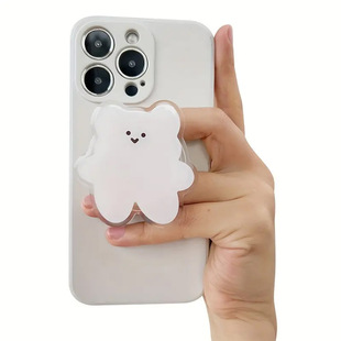Hot sale sandwich drop glue mobile phone airbag bracket cartoon bear mobile phone bracket, foldable desktop bracket