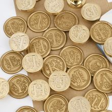 火漆印章蜡标复古欧式26字母婚礼请柬封口标贴火漆蜡标贴纸火漆印