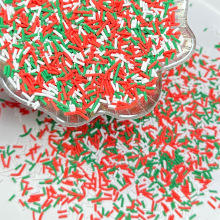 圣诞系列糖粒软陶仿巧克力丝长款糖针史莱姆填充diy手工制作配件