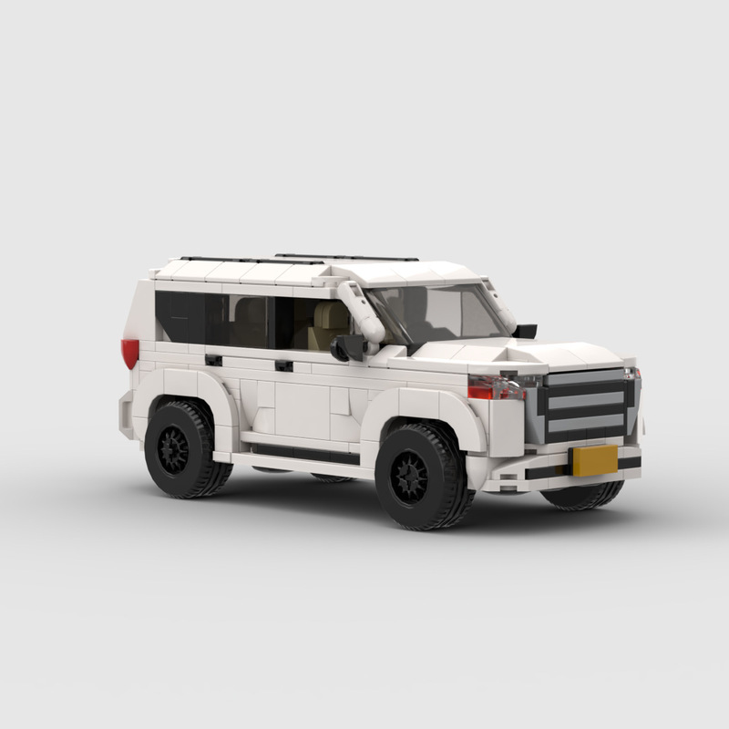 Moc Domestic Eight-Grid Vehicle Land Cruiser Boy Building Block Car Model Ornament DIY Trendy Toy