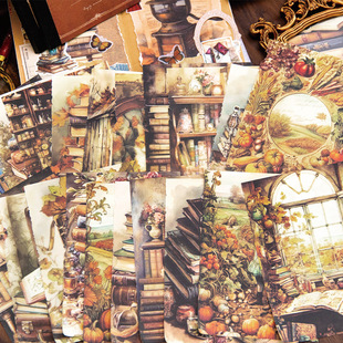 Yanji Material Book, More Than Leisure Series, 40 Pieces of Retro Handbook Decoration Materials, 4 Options