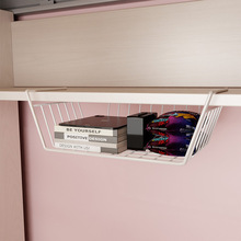 收纳架桌下下挂篮床头置物架寝室衣柜分层挂架橱柜多功能收纳架