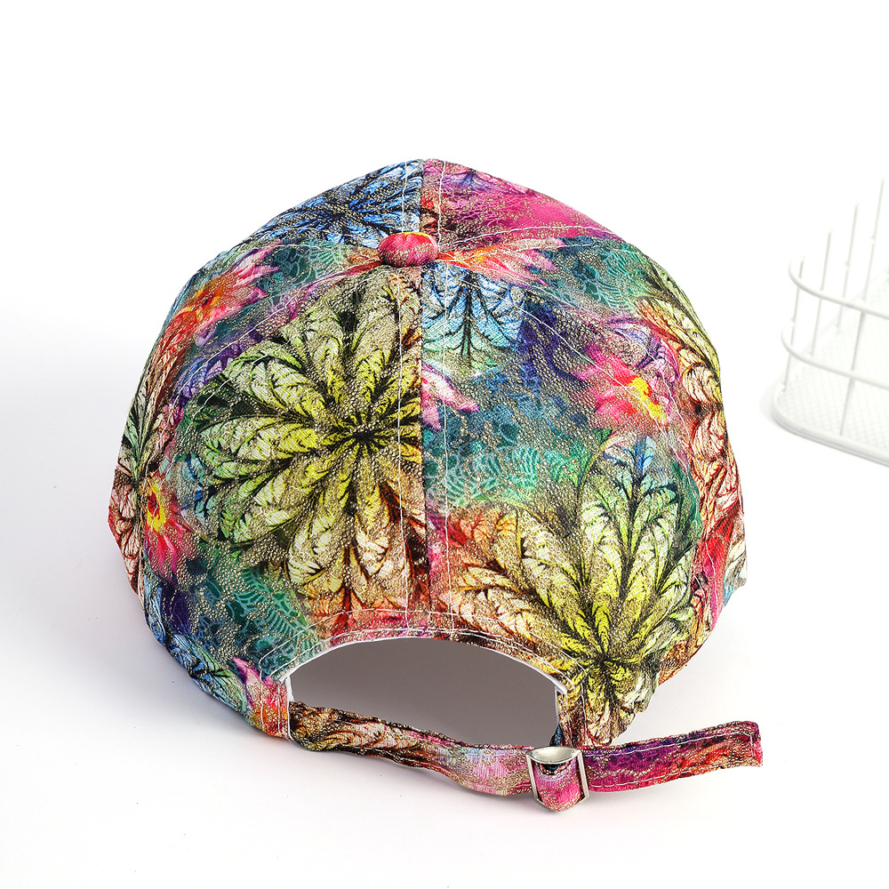 Verano de las mujeres de moda del todo-fósforo casual calle hoja de arce gorra de béisbol rhinestone carta brillante borde curvo casquillo enarbolado