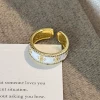 Gold drop glaze cross ring