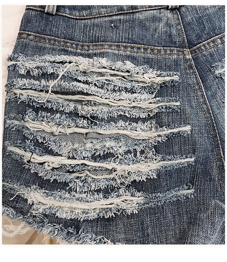 high waist ripped denim shorts NSML64128