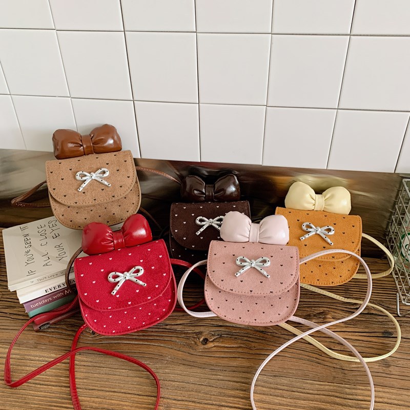 Exquisita mini niñas bolsos de hombro lindos arcos bebés padres e hijos mochilas onduladas de moda bolsos para niños