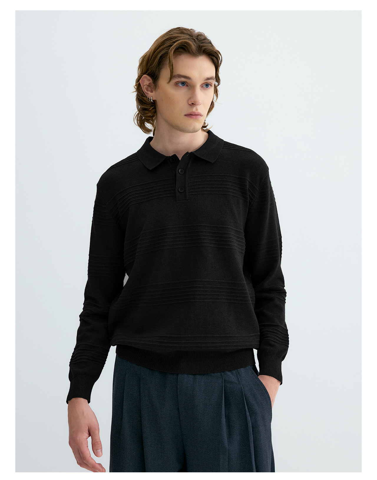 UNF Jacquard 250g Knit Polo