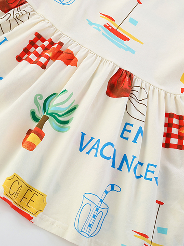 Falda de chaleco de niña malwee transfronteriza verano nueva falda europea y americana para niños pequeños y medianos vestido de niña linda
