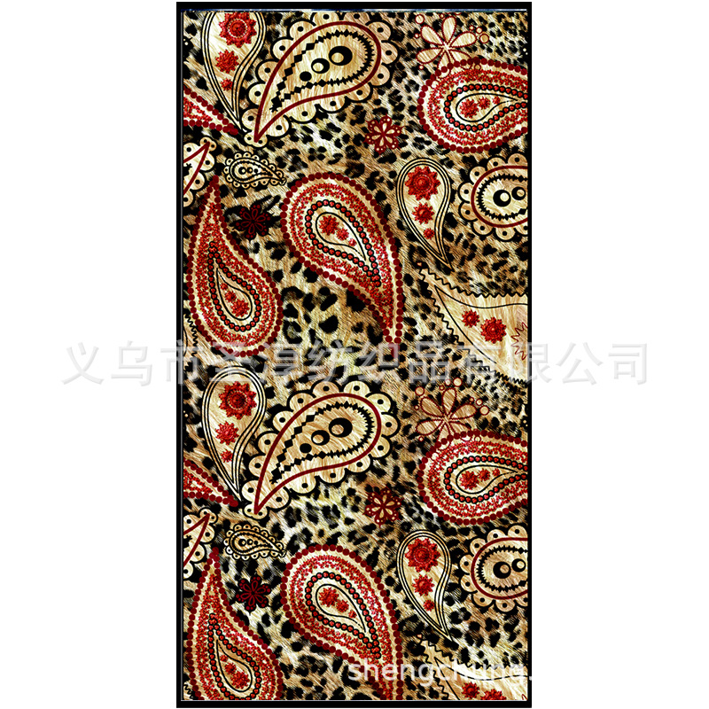 Toalla de baño de transferencia térmica de fibra ultrafina personalizada del fabricante Impresión completa Toalla grande Toalla de playa de impresión transfronteriza