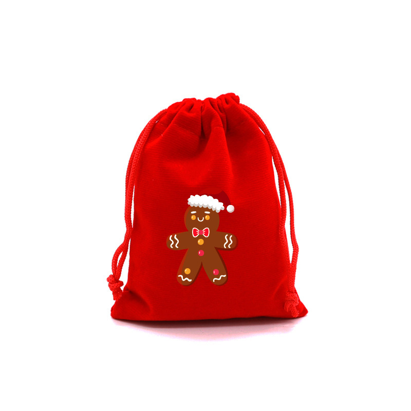 Amazonクロスボーダークリスマスギフトバッグ巾着バッグクリスマスキャンディバッグホリデーパーティーレッドベルベットギフトバッグ|undefined