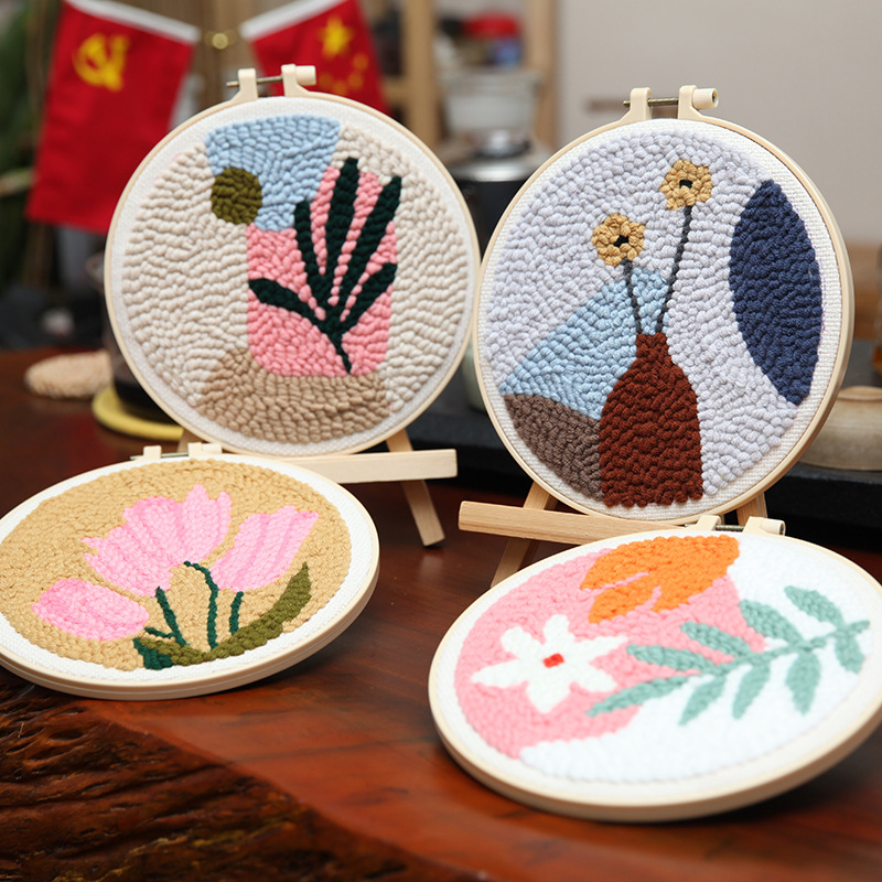 Ruso poke música sello hecho a mano bordado DIY paquete de material bordado herramienta de bricolaje traje de lana pintura Lu bordado poke bordado