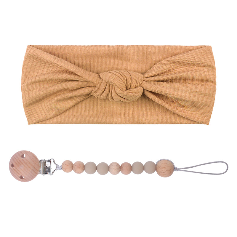 Bebé suministros bebé lindo pelo banda calmante bebé cuentas de silicona mordedor pezón cadena anti-caída traje de cadena Nuevo