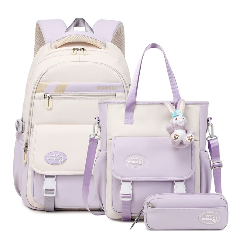School bag, high quality waterproof capacious backpack, for secondary school, simple and elegant design
