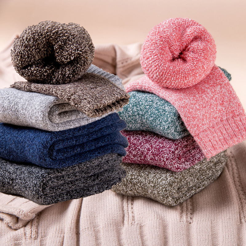 Winter Unisex Mid-Calf Socks Versatile Thickened Fleece Warm Women's Terry Autumn and Winter Cold-Resistant Foot-Warming Maternity Socks