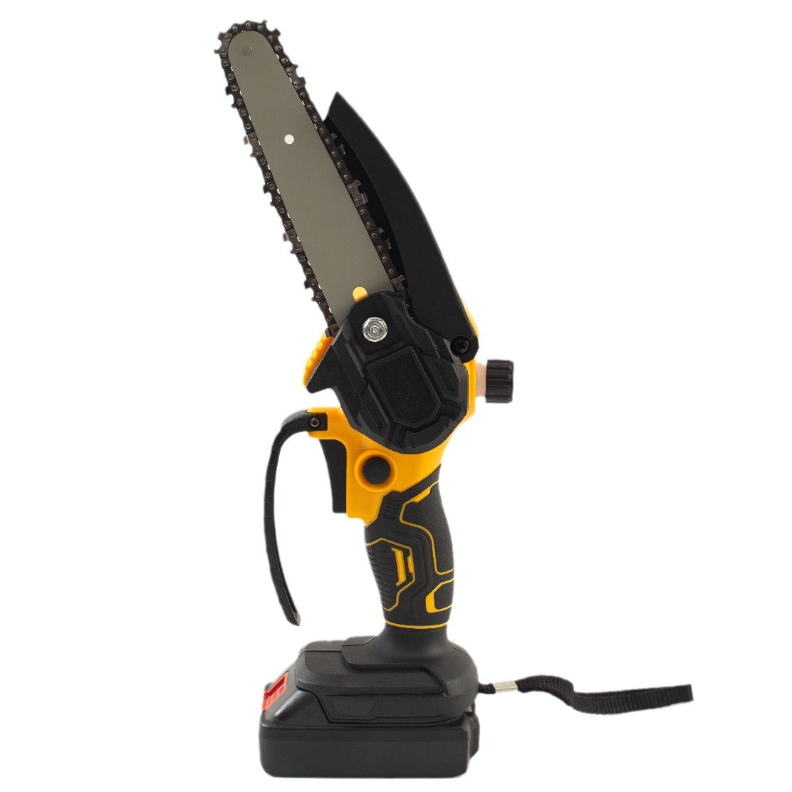 Mini motosierra de batería de litio Mini sierra de cadena de mano recargable con una mano para el hogar Sierra de tala de árboles al aire libre personalizada