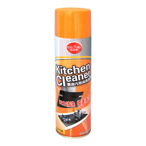 Kitchen Heavy Grease Cleaner 500ml Range Hood Oil Stain Remover Foam Detergent, Pot Bottom Descaler